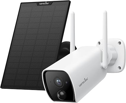 دوربین 2K خورشیدی/باطری B4 برند wansview (بار آمازون) متصل به گوشی و کیفیت عالی برند شناخته شده جهانی