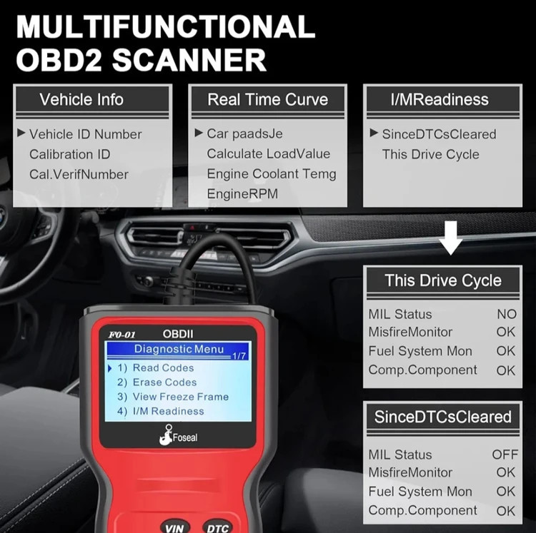 دیاگ خودرو OBD2 برند Foseal (جزو بهترین دیاگ های ۲۰۲۳) (بار آمازون) با کیفیت و رضایت بسیار عالی مشتریان -برند اصلی جهانی