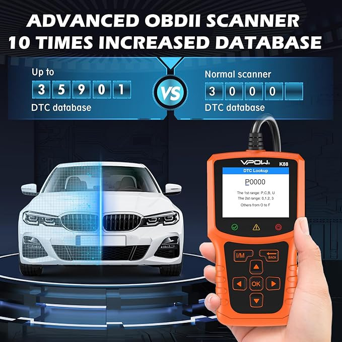 دیاگ خودرو OBD2 برند VPOW (بالاترین امار رضایت در سایت آمازون) (بار آمازون)- کیفیت عالی محصول برند اصلی جهانی