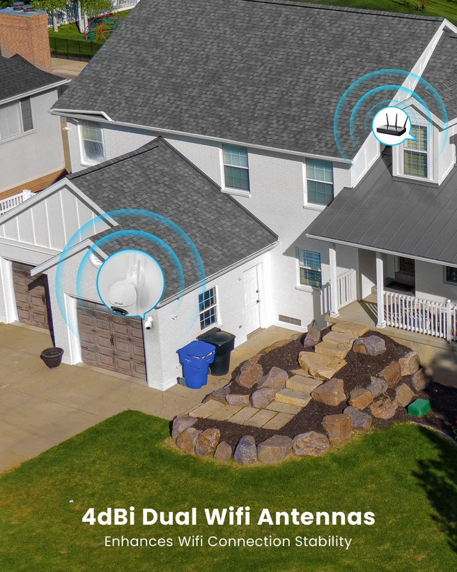 دوربین امنیتی ieGeek -2K PTZ برای فضای باز WiFi دار (بار آمازون)- تهران فوری