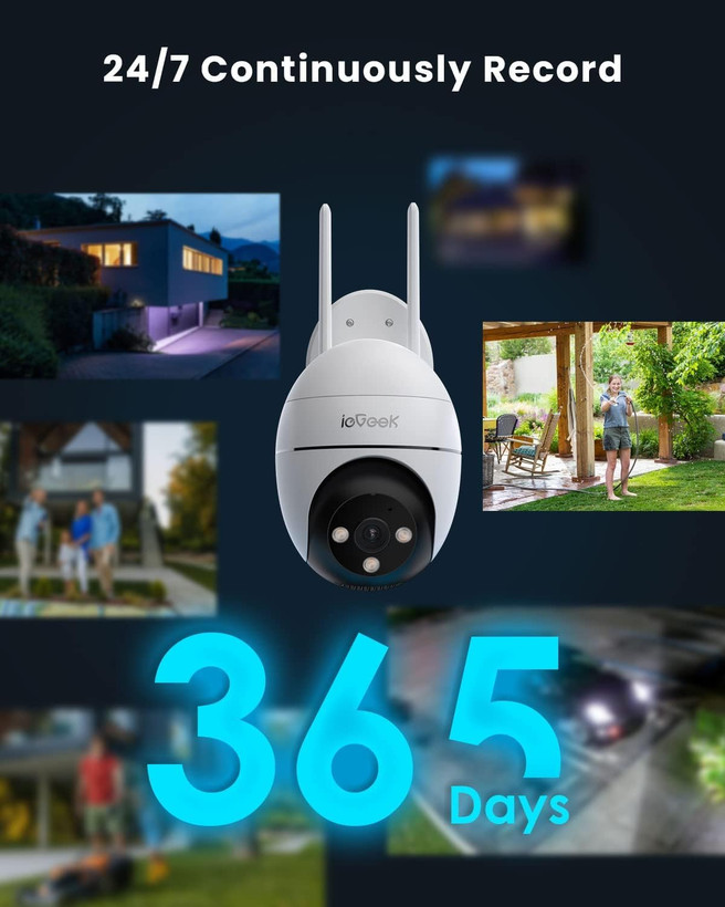 دوربین امنیتی ieGeek -2K PTZ برای فضای باز WiFi دار (بار آمازون)- تهران فوری