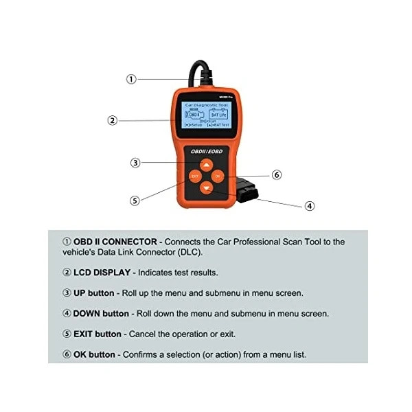 دستگاه دیاگ خودرو OB2 مدل MS309 PRO (بار آمازون) با کیفیت و رضایت بسیار عالی مشتریان -برند اصلی جهانی