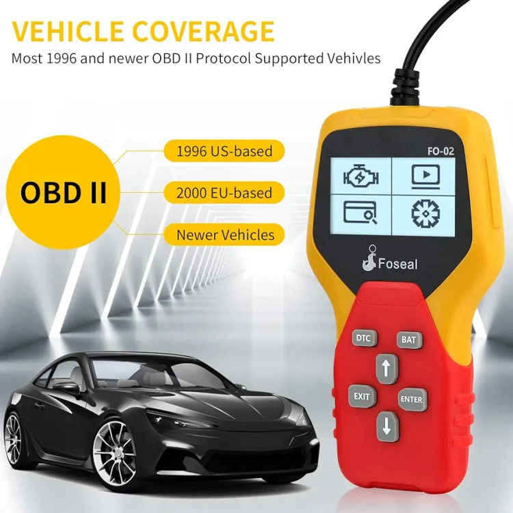 دیاگ خودرو OB2 برند Foseal مدل FO-02(سازگار با خودرو ایرانی و خارجی)
