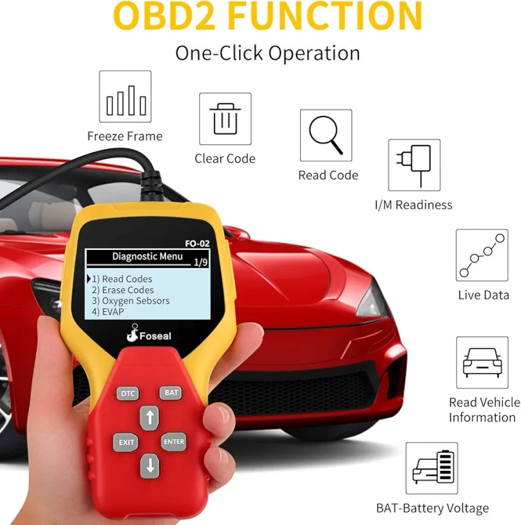 دیاگ خودرو OB2 برند Foseal مدل FO-02(سازگار با خودرو ایرانی و خارجی)