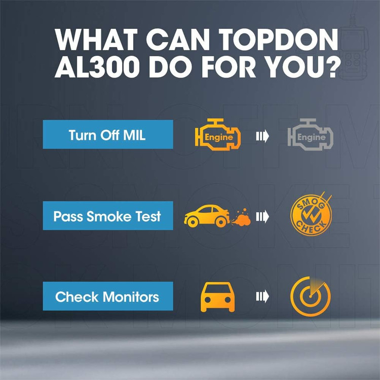 دیاگ Topdon ArtiLink AL300 کامل عملکردهای OBD2 خواندن/پاک کردن کدها برای خاموش کردن چراغ چک موتور