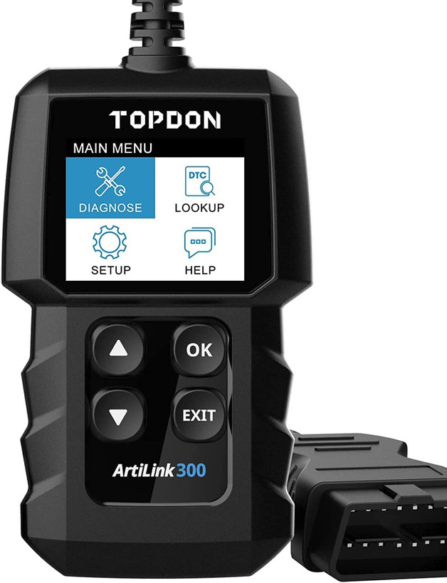 دیاگ Topdon ArtiLink AL300 کامل عملکردهای OBD2 خواندن/پاک کردن کدها برای خاموش کردن چراغ چک موتور