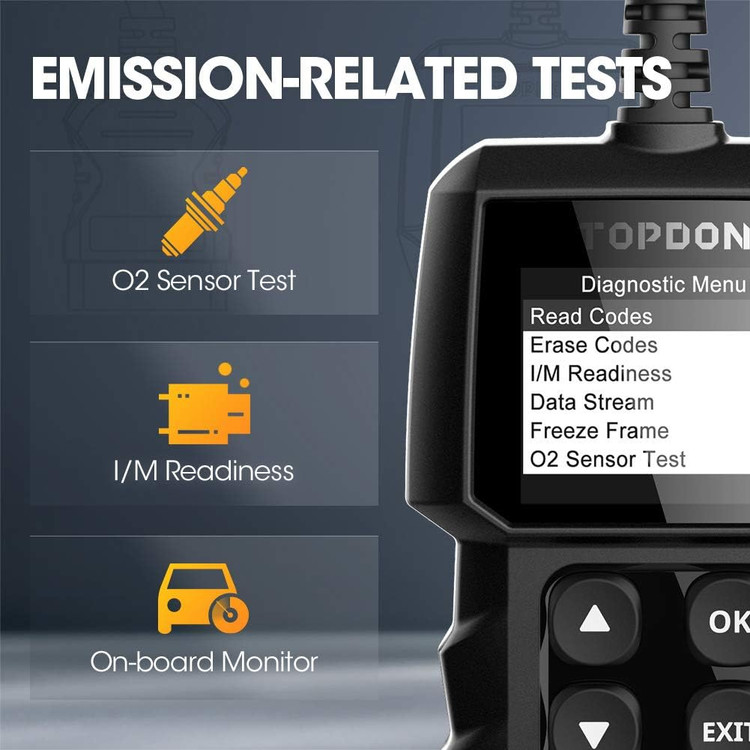 دیاگ Topdon ArtiLink AL300 کامل عملکردهای OBD2 خواندن/پاک کردن کدها برای خاموش کردن چراغ چک موتور