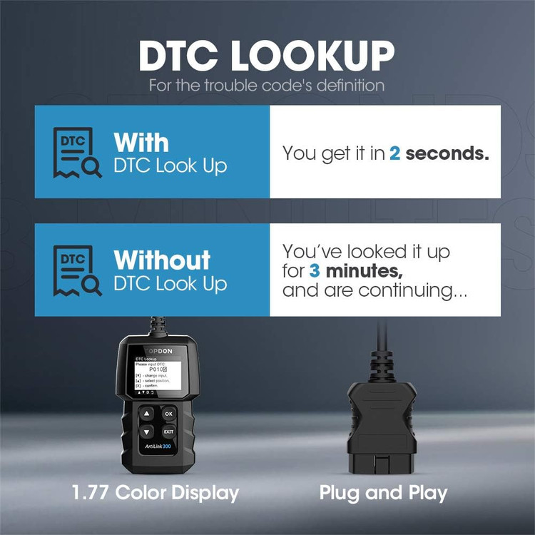 دیاگ Topdon ArtiLink AL300 کامل عملکردهای OBD2 خواندن/پاک کردن کدها برای خاموش کردن چراغ چک موتور