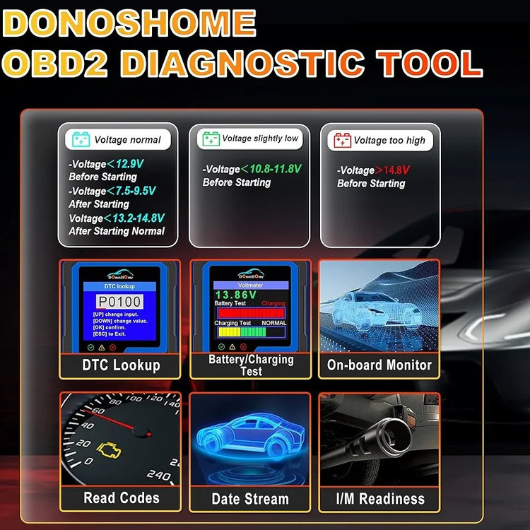 دیاگ خودرو OB2 برند Donoshome از برترین دیاگ های 2024