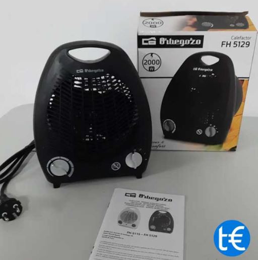 بخاری Orbegozo FH 5129 – 2000 W، عملکرد فن، 2 حالته، 20 متر مربع بار آمازون با کیفیت عالی