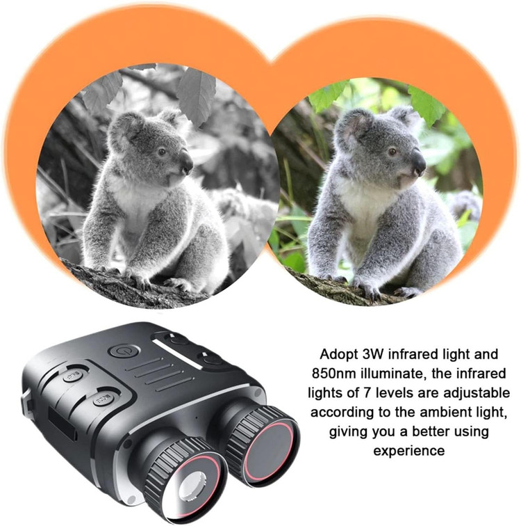 دوربین شکاری دوچشمی ( دید در شب ) NIGHT VISION زوم دیجیتال 10x پشتیبانی از کارت حافظه ( میکرو SD با قابلیت تصویر برداری و عکس برداری کیفیت 2.5k مدل R18(بار آمازون)برای دیدن فیلم تست دوربین لطفا در واتس اپ پیام بدید