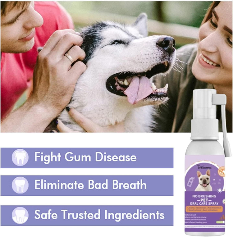 اسپری تمیز کننده دندان DUHANXI PetClean برای سگ و گربه، مسواک زدن اسپرینو برای مراقبت از دهان حیوانات خانگی، اسپری تمیز کردن دندان حیوانات خانگی، خوشبو کننده نفس گربه سگ، درمان بوی بد حیوانات خانگی (1 عدد)- تهران فوری
