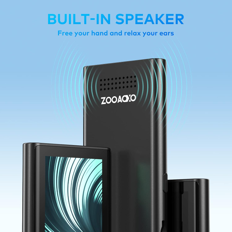 پخش کننده MP3 ۶۴ گیگابایتی، پخش کننده موسیقی ZOOAOXO با بلوتوث 5.2، بلندگوی داخلی HD، حافظه رم تا ۶۴ گیگ، گوشی همراه- تهران فوری