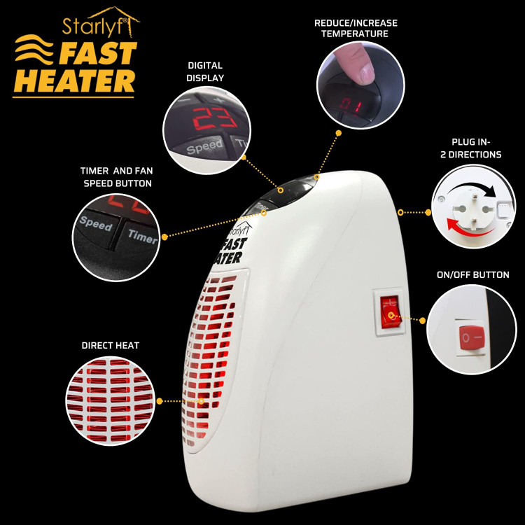 بخاری برقی پرتابل (هیتر برقی) – Starlyf Fast Heater | Electric heater