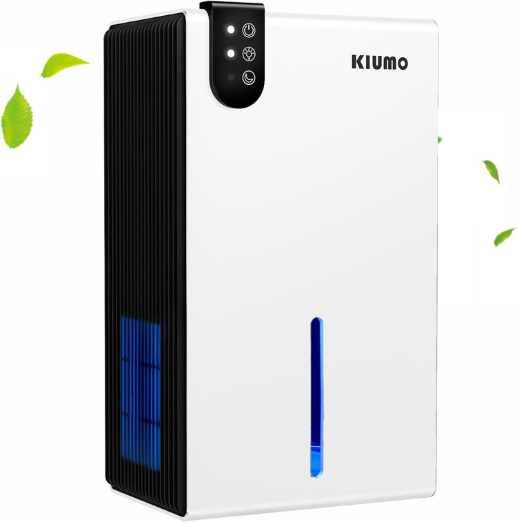 رطوبت گیر Kiumo ، (30 متر مربع) 2.5 لیتر برای RV، اتاق خواب، حمام و سایر اتاق های کوچک، با عملکرد خاموش شدن خودکار، دو حالت عملیاتی و چراغ LED 7 رنگ- تهران فوری