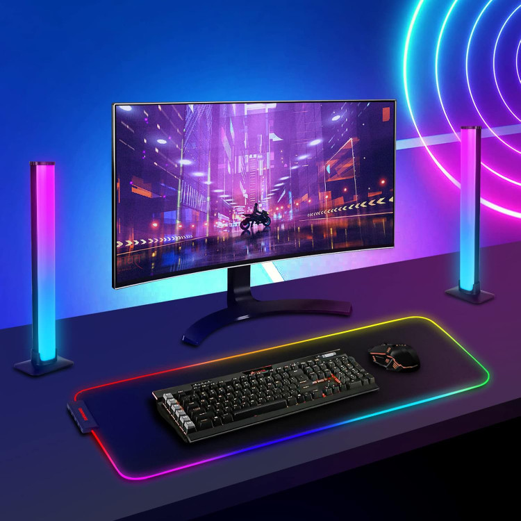 چراغ LED هوشمند RGB LED با کنترل از راه دور و لامپ بازی کنترل برنامه لامپ های LED نور اتمسفر RGB با 210 حالت پویا و حالت همگام سازی موسیقی