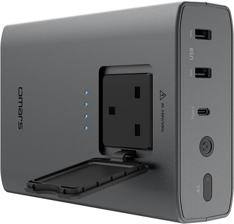 پاوربانک لپ تاپ قابل حمل Omars 24000mAh خروجی AC، پاوربانک با ظرفیت بالا 90 وات، ورودی/خروجی USB-C PD 18W، خروجی USB-A، بسته باتری شارژ سریع برای اضطراری مسافرتی کمپینگ در فضای باز MacBook