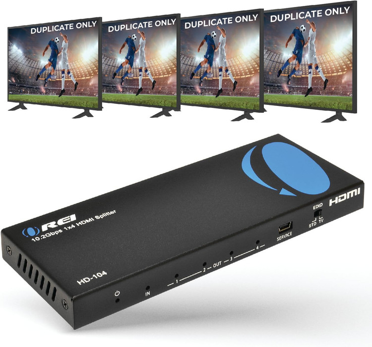 OREI HD-104 1x4 4 Ports Splitter Powered HDMI برای Full HD 1080P ( از به روز ترین و پرفروش ترین اسپلیترهای سایت آمازون)