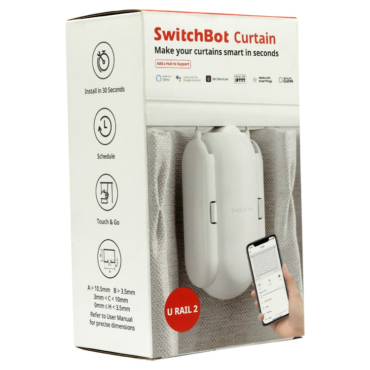 پرده هوشمند SwitchBot م- برنامه بیسیم یا کنترل تایمر خودکار