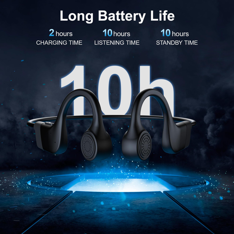 هدفون Hanmer Bone Conduction، هدفون ورزشی بیسیم L5 بلوتوث گوش باز، هدفون بیسیم ضد آب با میکروفون داخلی برای ورزش، ورزش، دویدن، پیادهروی، دوچرخهسواری