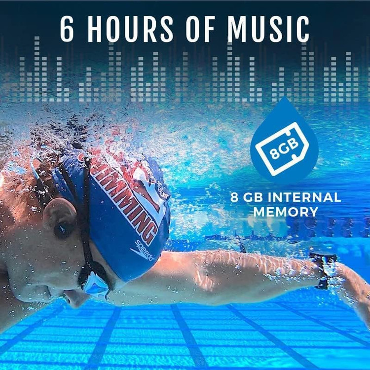 H2O audio TRI Multi-Sport برای شنا، ضد آب استخوانی هدفون گوش باز حافظه گیگابایت- بلوتوث برای دویدن/دوچرخه سواری، MP3 برای شنا، IPX8 ضد آب، ضد عرق - مشکی- تهران فوری