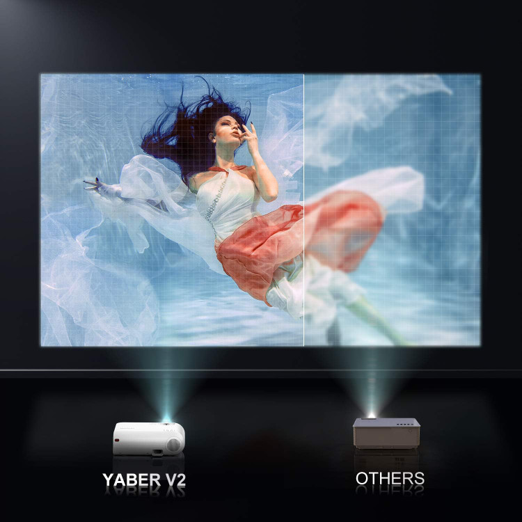 پروژکتور Yaber v2 مینی پروژکتور WiFi، پروژکتور قابل حمل 9000L 1080P Full HD،