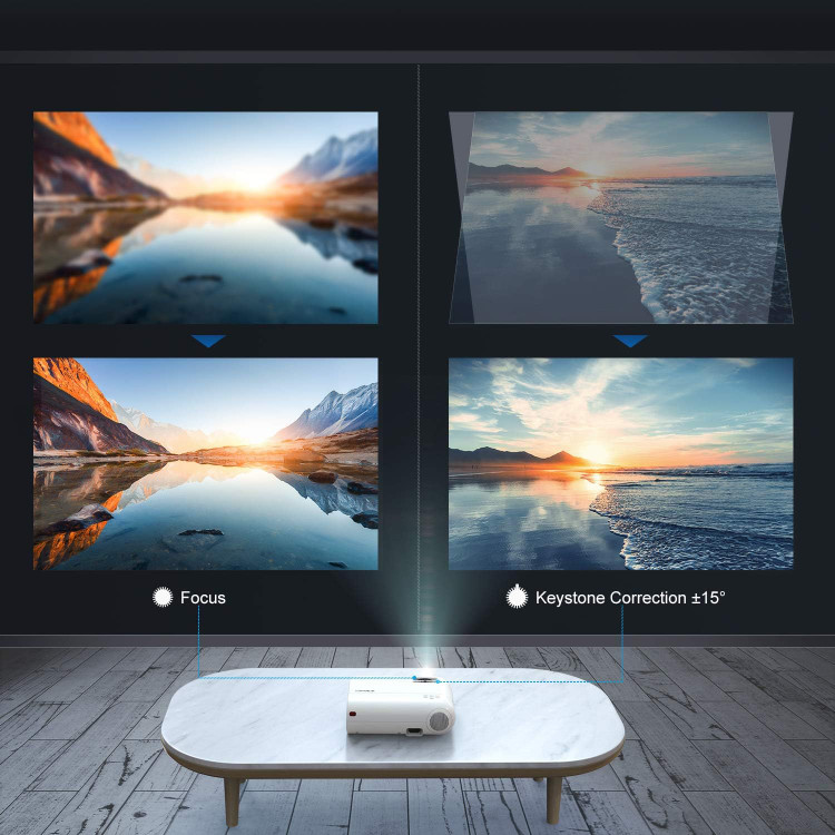 پروژکتور Yaber v2 مینی پروژکتور WiFi، پروژکتور قابل حمل 9000L 1080P Full HD،