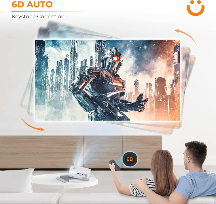 پروژکتور بلوتوث وای فای 5G YABER Pro V7، پشتیبانی 4K پروژکتور 1080P
