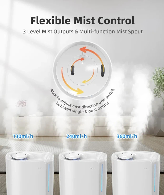 دستگاه رطوبت ساز BREEZOME بخور سرد التراسونیک ۶ لیتری اورجینال و ظاهر شیک