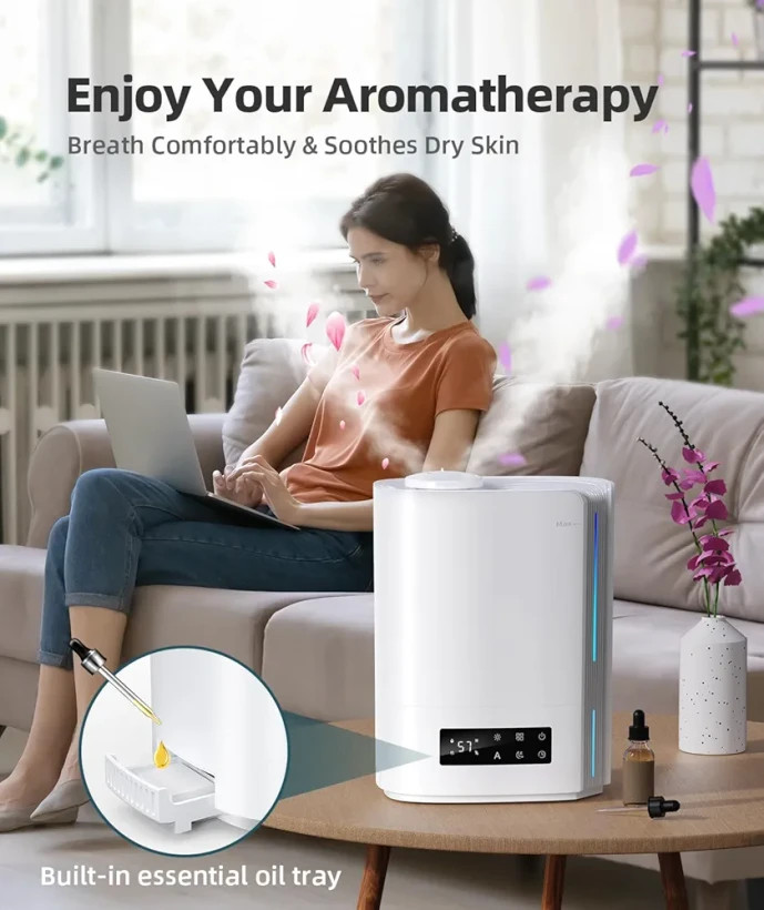 دستگاه رطوبت ساز BREEZOME بخور سرد التراسونیک ۶ لیتری اورجینال و ظاهر شیک