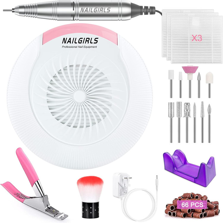 دستگاه جمعآوری گرد و خاک ناخن + مته ناخن 2 در 1 - NAILGIRLS