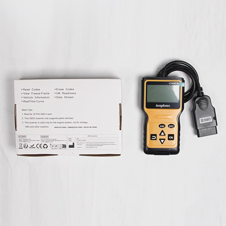 دیاگ حرفه ای خودرو برند Kungfuren مدل OBD2