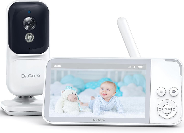 مانیتور کودک ABM720 با چرخش 350 درجه، 5000 میلی آمپر ساعت، دید در شب،