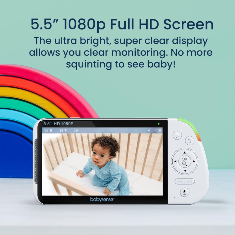 مانیتور کودک دو دوربینه، Babysense با صفحه نمایش 5.5 اینچی