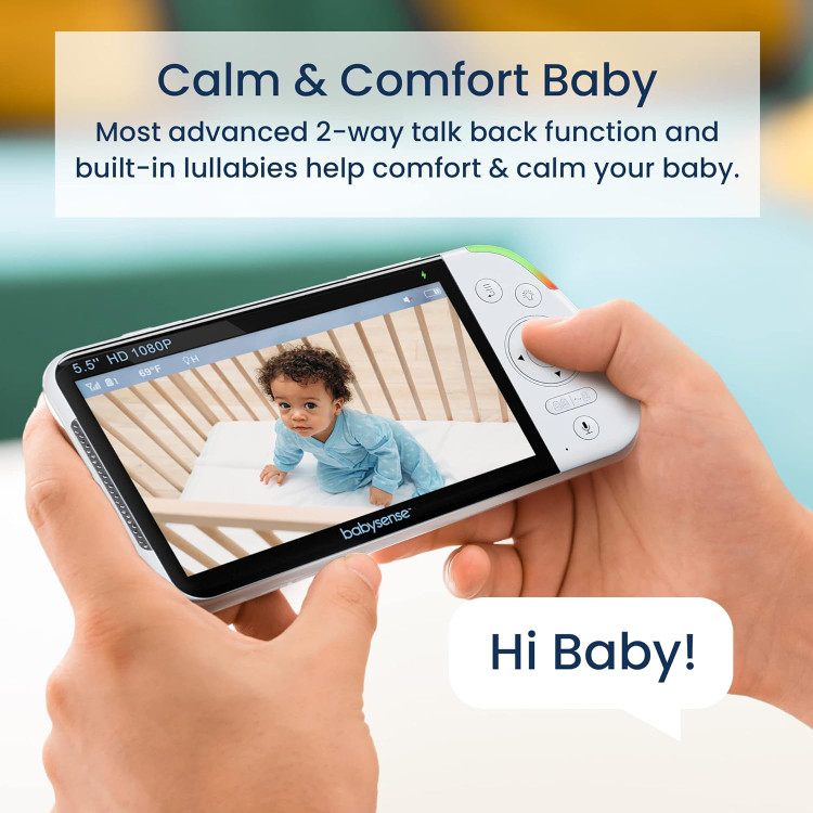 مانیتور کودک دو دوربینه، Babysense با صفحه نمایش 5.5 اینچی