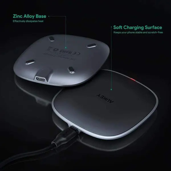 شارژر بی سیم آکی مدل LC-C6 | مشکی AUKEY