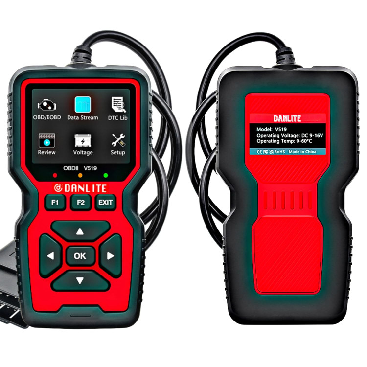 اسکنر OBD-II دانلایت V519 برای ماشین و موتورسیکلت