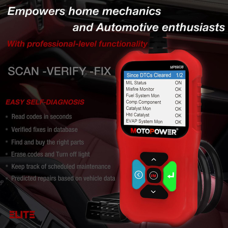 دیاگ ابزار اسکن تشخیصی CAN برای خودرو MOTOPOWER MP69038 - نسخه Elite