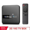 تیویباکس هوشمند اندروید H20PRO، اندروید 10.0، 16 گیگابایت حافظه داخلی، 2.4 گیگابایت رم و 5 گیگابایت حافظه داخلی، پخشکننده رسانه 4K، فروشگاه پلی استور اندروید، گیرنده دیجیتال بسیار سریع 1080P