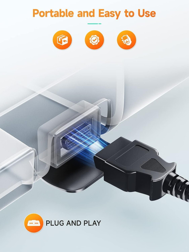 دیاگ OBD2 پیشرفته ANCEL AD410، ابزار تشخیصی خودرو، کدخوان OBD2، ابزار اسکن عیبیاب چراغ چک موتور برای همه خودروهای OBDII بعد از سال ۱۹۹۶ (مشکی/زرد)