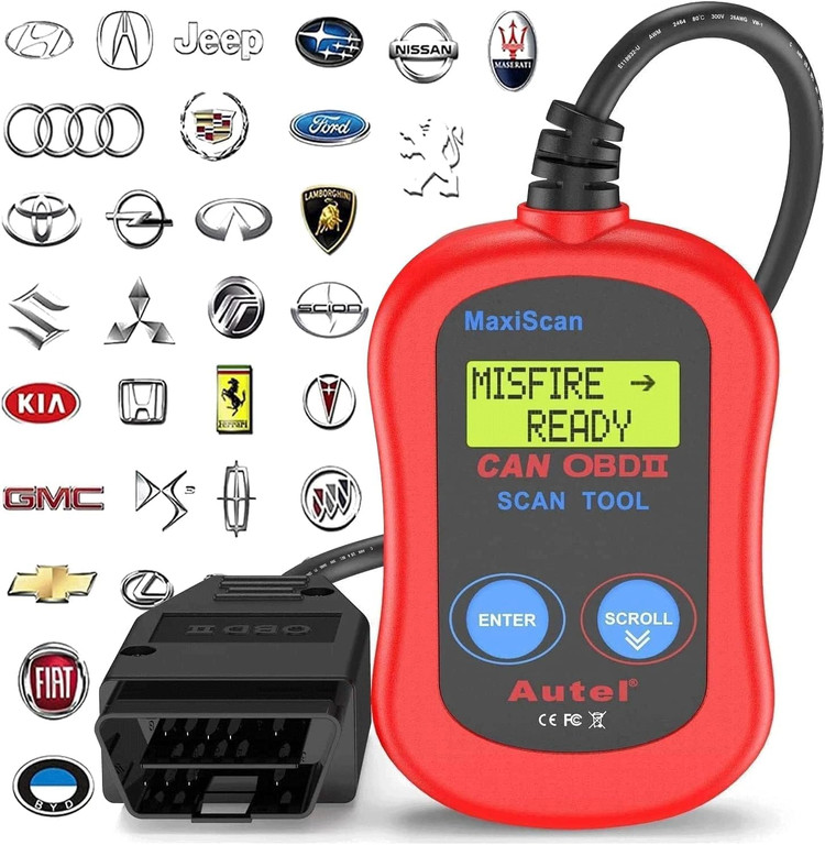 دیاگ Autel MS300 OBD2، خاموش کردن چراغ چک موتور، خواندن و پاک کردن کدهای خطا، بررسی وضعیت مانیتور آلایندگی، ابزار اسکن تشخیصی CAN