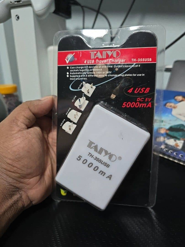 شارژر مسافرتی 4 پورت USB برند TAIYD مدل TH-355USB