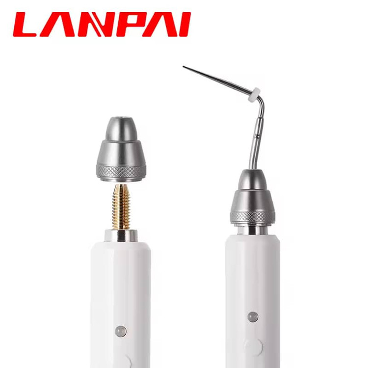 سیستم پر کردن گوتاپرکای دندانپزشکی لانپای، قلم اندو گرم شونده با ۲ نوک، پرکننده مذاب داغ، تجهیزات آزمایشگاه دندانپزشکی