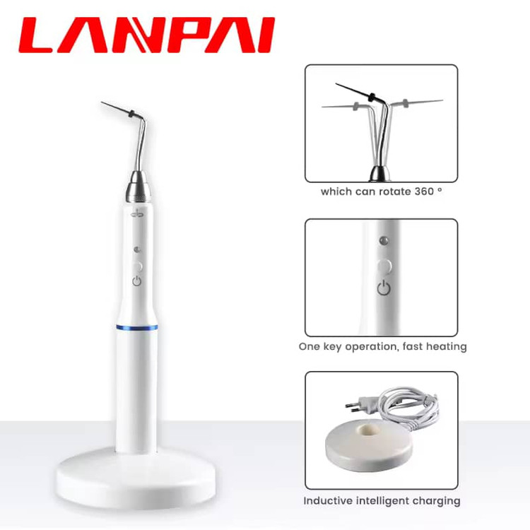 سیستم پر کردن گوتاپرکای دندانپزشکی لانپای، قلم اندو گرم شونده با ۲ نوک، پرکننده مذاب داغ، تجهیزات آزمایشگاه دندانپزشکی