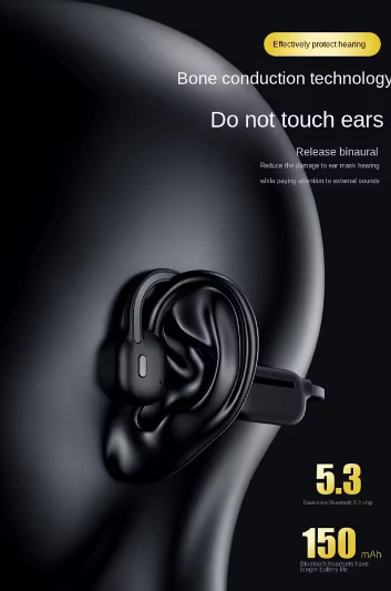 هدفون CS05 True Bone Conduction، برند شیامی دارای گواهینامه IPX8، بلوتوث نسخه 5. 3، هدفون بیسیم، هدفون ضد آب، حافظه داخلی 32 گیگابایت به همراه میکروفون