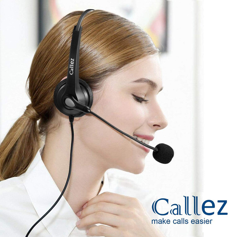 هدست مرکز تماس برند Callez مدل C502T هدست USB با میکروفون حذف نویز و کنترل صدا