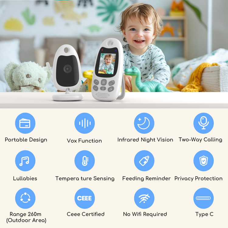 دوربین و مانیتور کودک BOIFUN VB610 دوربین مراقبت از کودک