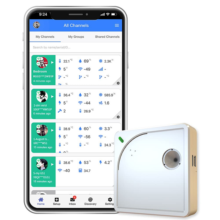 حسگر محیطی وایفای UbiBot WS1: پایش دما، رطوبت، نور