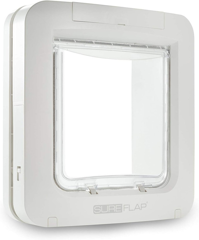 درب مخصوص حیوانات خانگی18 در ۱۸ سانت ( با گارانتی کامل 3 ماهه) SureFlap-Sure Petcare با میکروچیپ (سفید)- سایز بزرگ