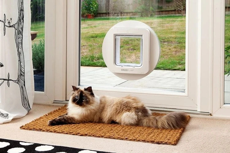 درب مخصوص حیوانات خانگی18 در ۱۸ سانت ( با گارانتی کامل 3 ماهه) SureFlap-Sure Petcare با میکروچیپ (سفید)- سایز بزرگ